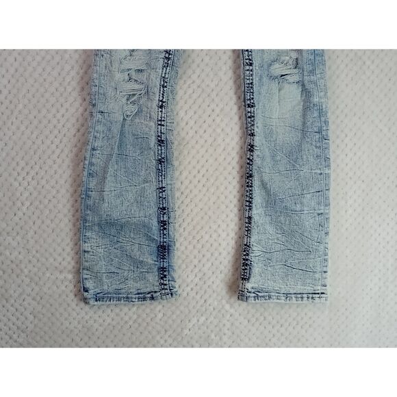 Salvage Chaos Boot Regular Fit Boys 12 Tall Destructed Denim Jeans - Picture 6 of 15